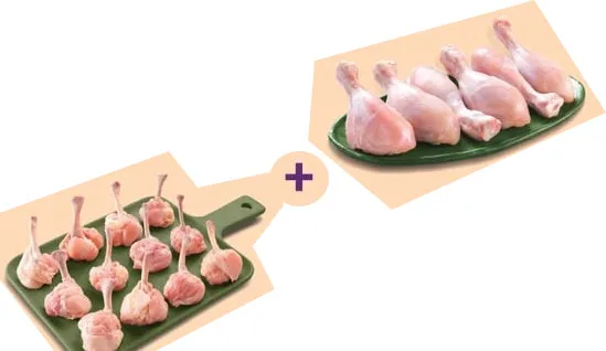 Combo: Drumsticks + Lollipop (500g each) — 500g pack