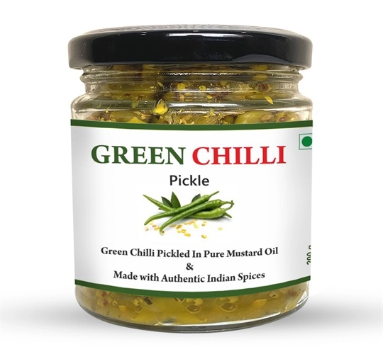 Green Chilli Pickle — 500g jar